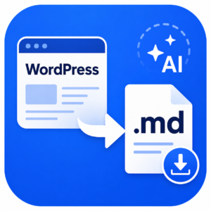 Download your WordPress site as .md markdown files